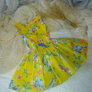mini boden canary yellow dress